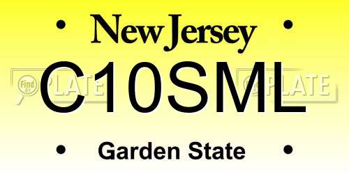C10SML New Jersey License Plate