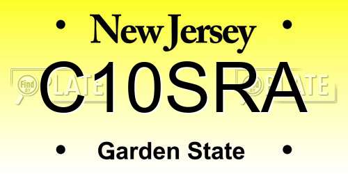 C10SRA New Jersey License Plate
