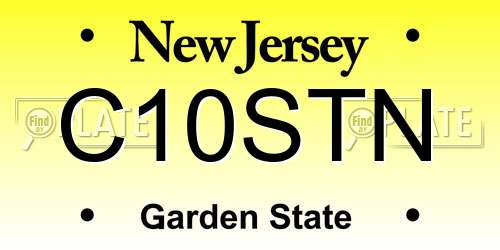 C10STN New Jersey License Plate
