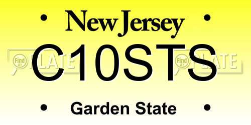C10STS New Jersey License Plate