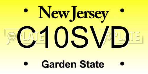C10SVD New Jersey License Plate