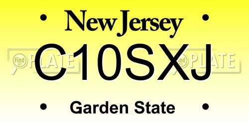 C10SXJ New Jersey License Plate