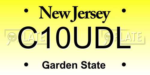 C10UDL New Jersey License Plate