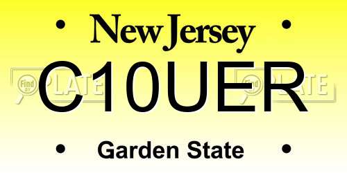 C10UER New Jersey License Plate