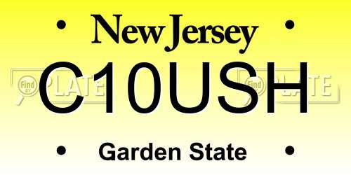 C10USH New Jersey License Plate