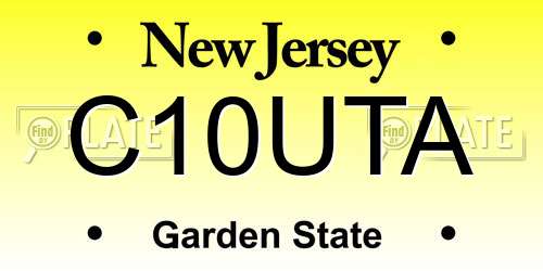 C10UTA New Jersey License Plate