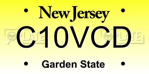 C10VCD New Jersey License Plate