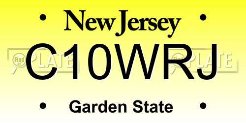 C10WRJ New Jersey License Plate