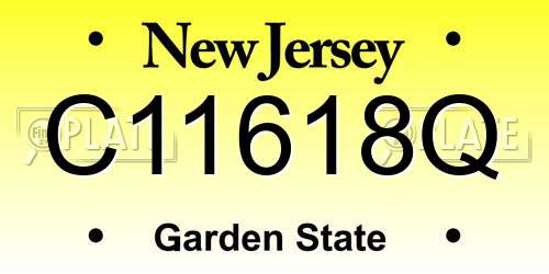 C11618Q New Jersey License Plate