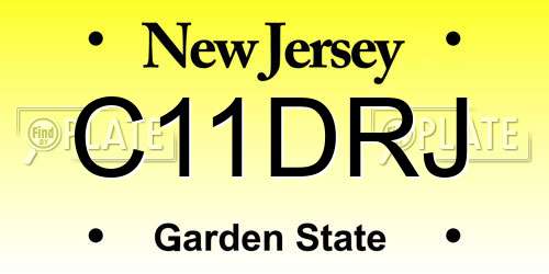 C11DRJ New Jersey License Plate
