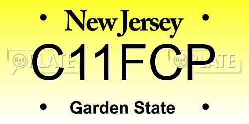 C11FCP New Jersey License Plate
