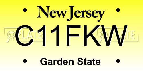 C11FKW New Jersey License Plate