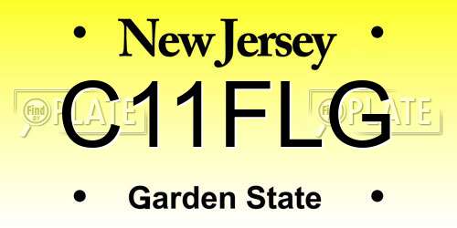 C11FLG New Jersey License Plate