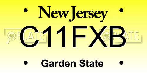 C11FXB New Jersey License Plate