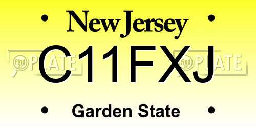 C11FXJ New Jersey License Plate