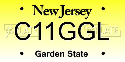 C11GGL New Jersey License Plate