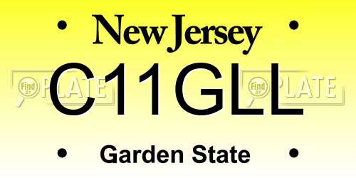 C11GLL New Jersey License Plate