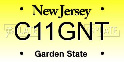 C11GNT New Jersey License Plate