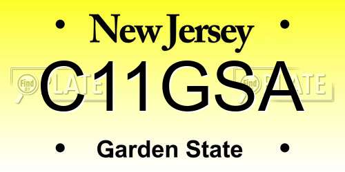 C11GSA New Jersey License Plate