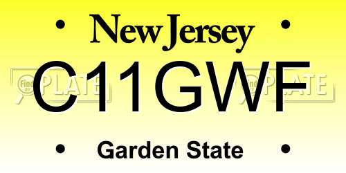 C11GWF New Jersey License Plate