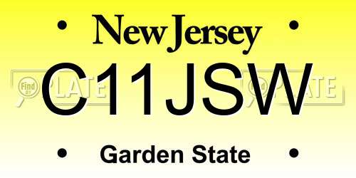 C11JSW New Jersey License Plate