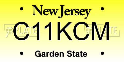 C11KCM New Jersey License Plate