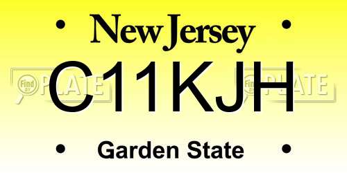 C11KJH New Jersey License Plate