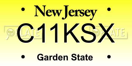 C11KSX New Jersey License Plate