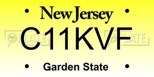 C11KVF New Jersey License Plate