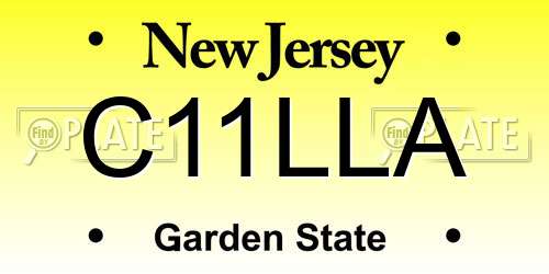 C11LLA New Jersey License Plate
