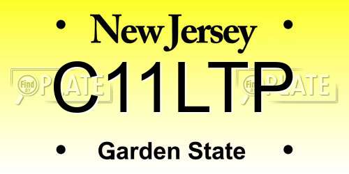 C11LTP New Jersey License Plate