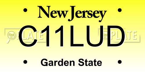C11LUD New Jersey License Plate