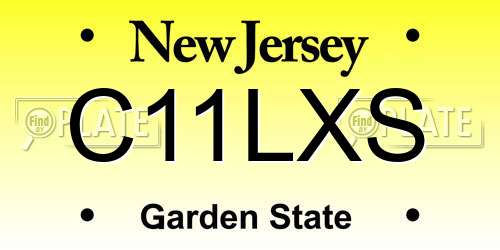 C11LXS New Jersey License Plate