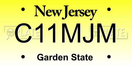 C11MJM New Jersey License Plate