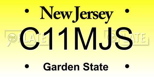 C11MJS New Jersey License Plate