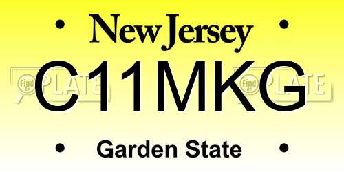 C11MKG New Jersey License Plate