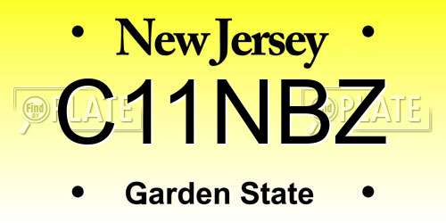 C11NBZ New Jersey License Plate