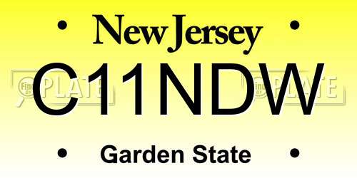 C11NDW New Jersey License Plate