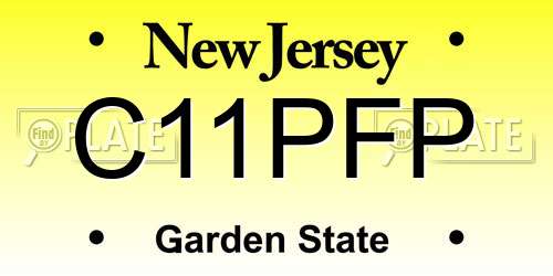 C11PFP New Jersey License Plate