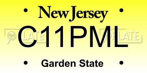 C11PML New Jersey License Plate