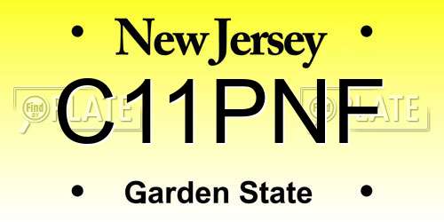 C11PNF New Jersey License Plate