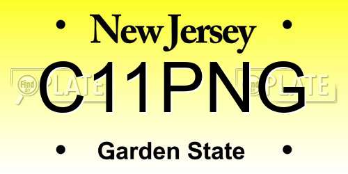 C11PNG New Jersey License Plate
