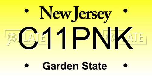 C11PNK New Jersey License Plate