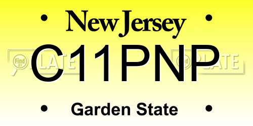 C11PNP New Jersey License Plate