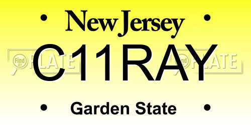 C11RAY New Jersey License Plate