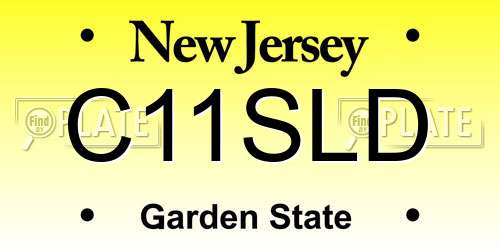 C11SLD New Jersey License Plate
