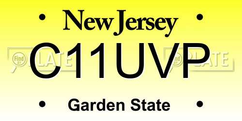 C11UVP New Jersey License Plate