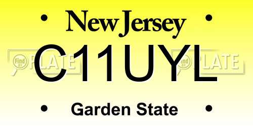 C11UYL New Jersey License Plate