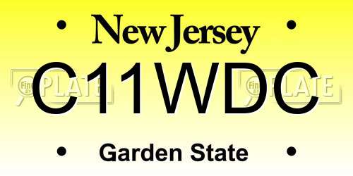 C11WDC New Jersey License Plate