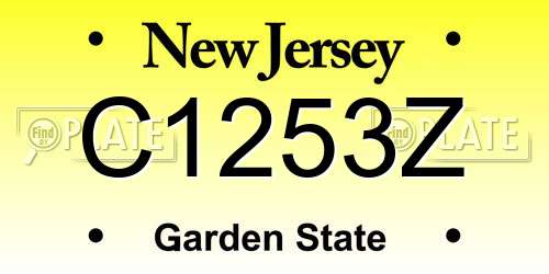 C1253Z New Jersey License Plate
